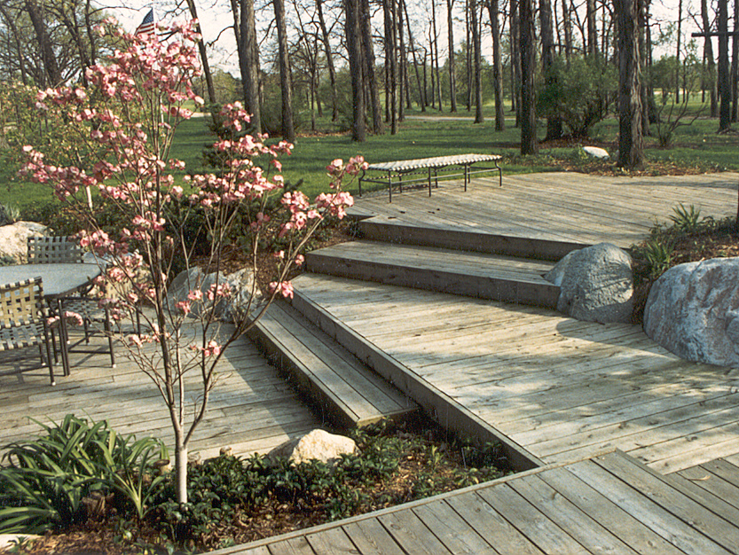 landscape project with stairs